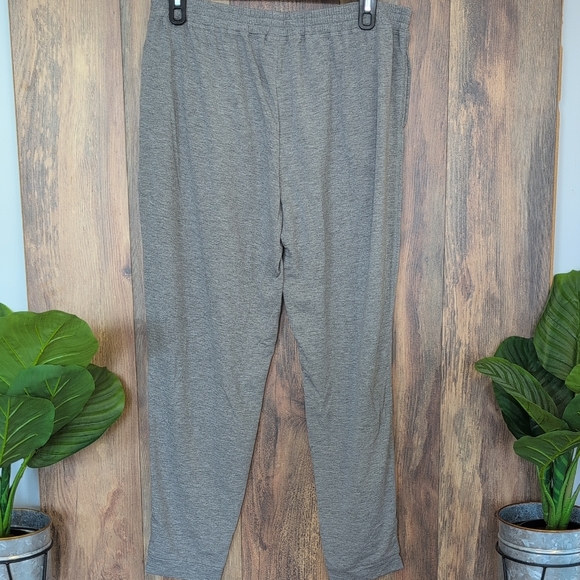 HUE Gray Lounge Pants Stretch Waist Joggers 1X W215 - Picture 6 of 9